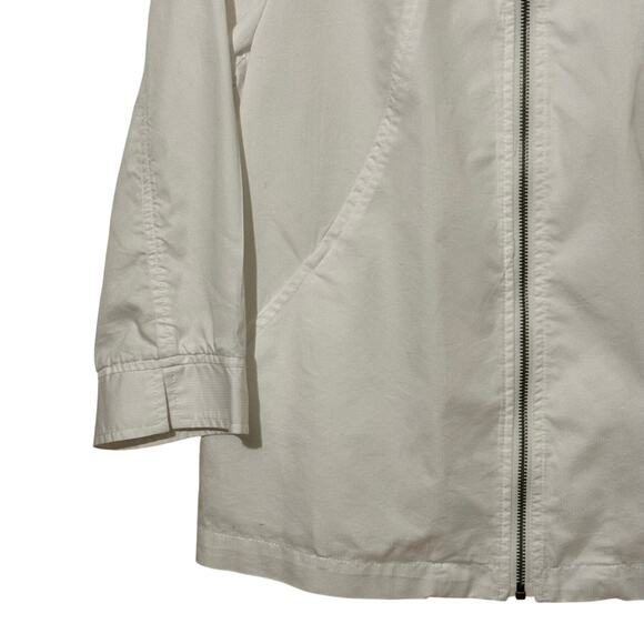 Coldwater Creek Size Medium White Lightweight Zip Up Jacket with Hood - Picture 3 of 7